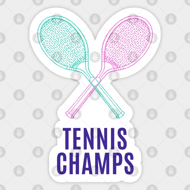 Tennis Champs - Pink Blue Sports Rackets Sticker by Sports & Fitness Wear